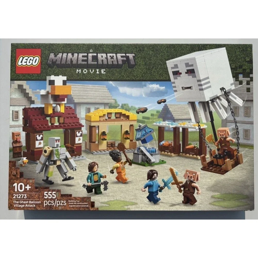 Lego 21273 Minecraft The Ghast Balloon Village Attack 555 pcs Set Movie 2025 New